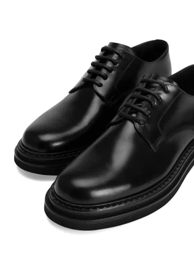 Dolce & Gabbana Lace-up Business Casual Shoes In Black