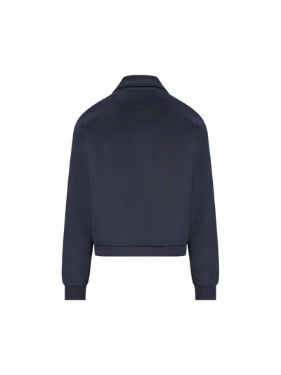 Prada Technical Fabric Cardigan In Blue
