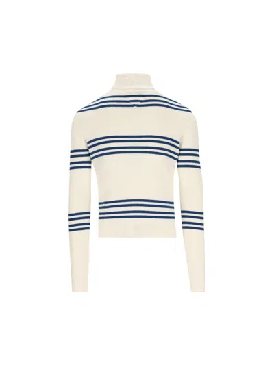 Prada Mens  Stripe-print Turtleneck Wool Jumper