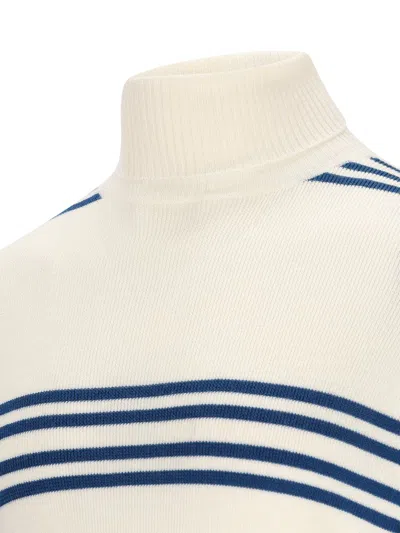Prada Mens  Stripe-print Turtleneck Wool Jumper
