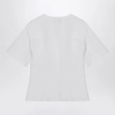 Alexander Mcqueen White Corset Shirt In Poplin Women In White