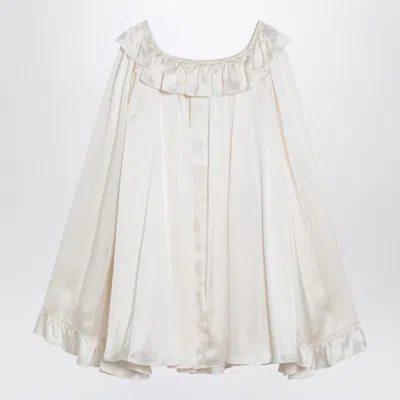 Chloé Milky White Mini Dress In Silk Women In Neutral