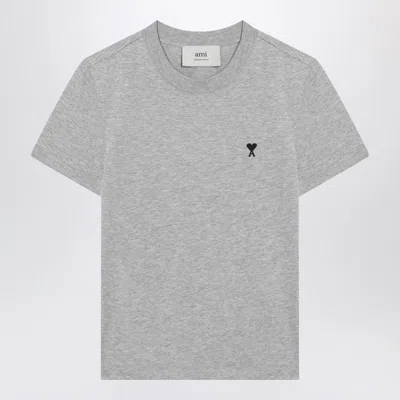 Ami Alexandre Mattiussi Ami Paris Ami De Coeur Grey T-shirt Women In Gray