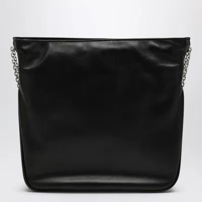 Roger Vivier Mini Pilgrim Black Leather Bag In Black