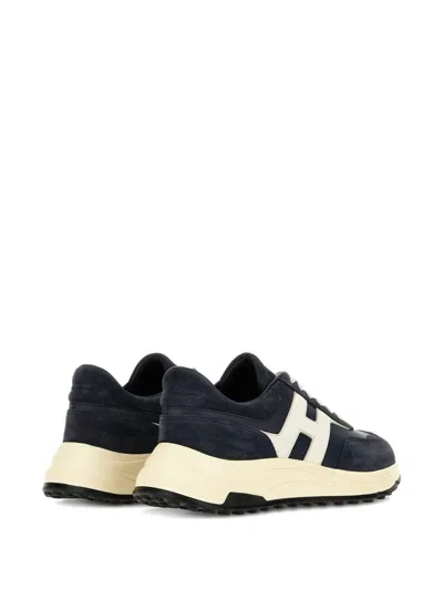 Hogan Hyperlight Lace-up Sneakers With Technical Fabric Inserts In Neutral