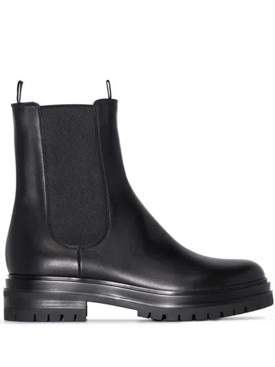 Gianvito Rossi Chester Leather Chelsea Boots In Black