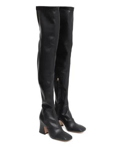 Chloé Janis Patent Leather Over-the-knee Boots In Black