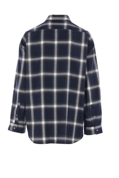 Acne Studios Checked Pattern Button-down Shirt In Blue