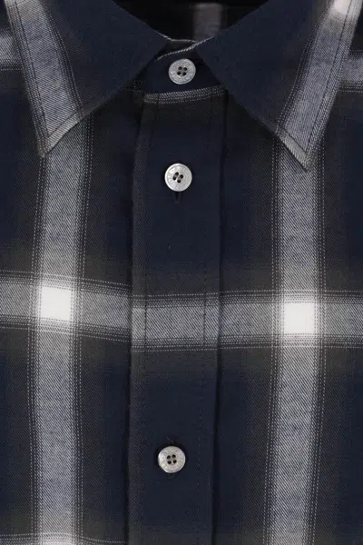 Acne Studios Checked Pattern Button-down Shirt In Blue