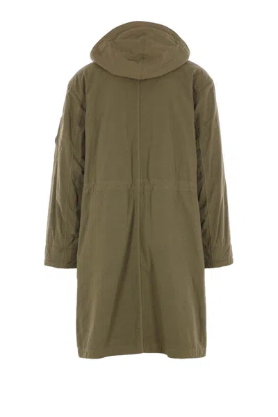 C.p. Company C.p.company Hooded Cotton Parka In Green