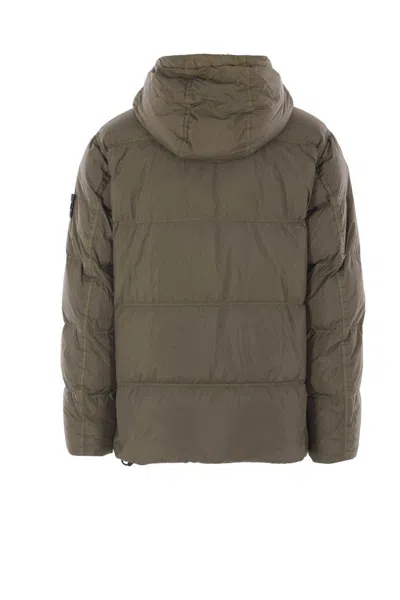 Stone Island Crinkle Reps Ny Jacket Badge In Green