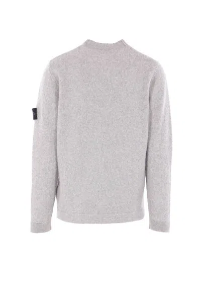 Stone Island Crewneck Sweatshirt With Raised Seams