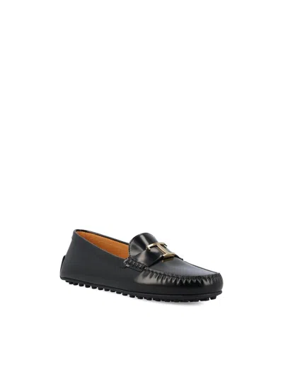 Tod's 10mm Gommino Leather Loafers In Black