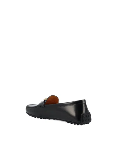 Tod's 10mm Gommino Leather Loafers In Black