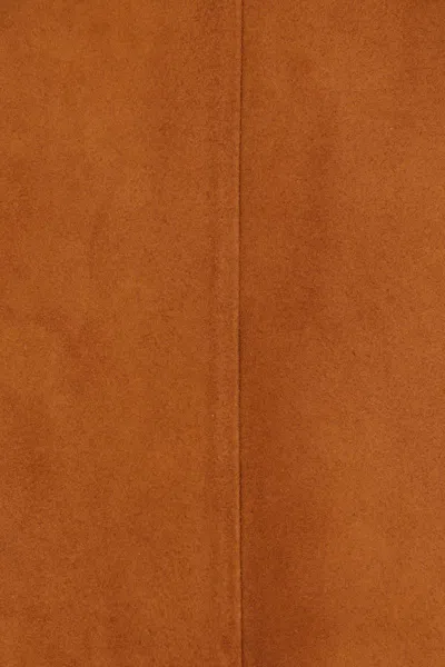 Prada Suede Jacket With Ribbed Cuffs And Hem