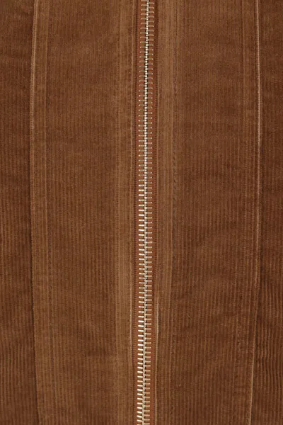 Thom Browne Corduroy Ribbed-trim Jacket In Brown