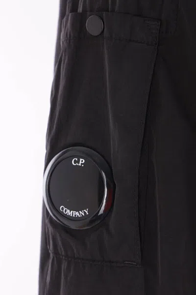 C.p. Company Lens-detailed Shirt Jacket In Black