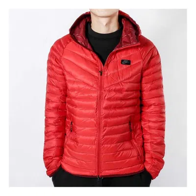Nike Sports Stay Warm Hooded Down Jacket Red