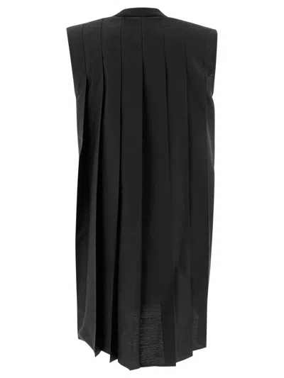 Sacai Cotton Dress Dresses Black In Black