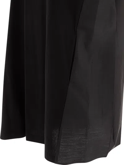 Sacai Cotton Dress Dresses Black In Black