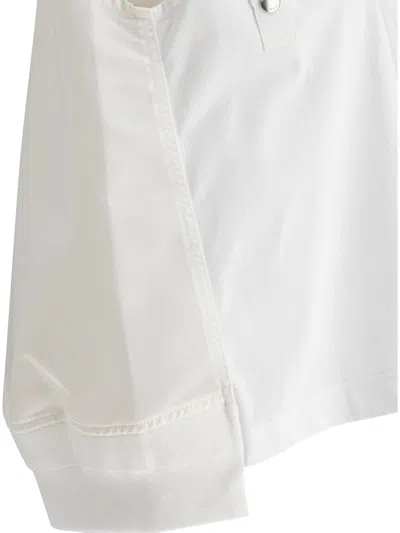 Sacai Cotton Jersey And Nylon Twill Tank Top Tops White In White