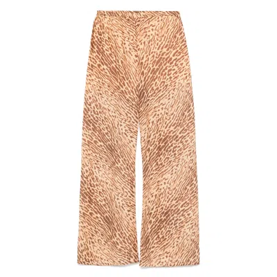 Zimmermann Mid-rise Tan Leopard Cotton Cascadian Bias Pants