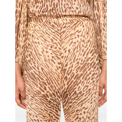 Zimmermann Mid-rise Tan Leopard Cotton Cascadian Bias Pants