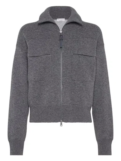 Brunello Cucinelli Cashermere Zipped Cardigan
