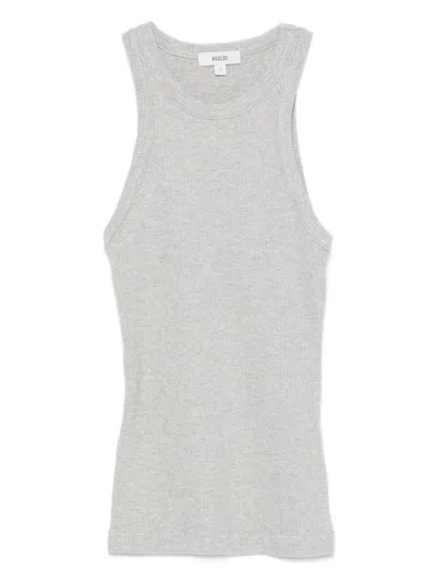Agolde Ribbed Tank Top In Gray