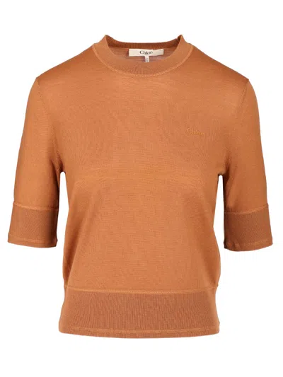 Chloé Crewneck Knitewear Knitwear Brown In Brown