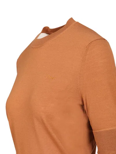 Chloé Crewneck Knitewear Knitwear Brown In Brown