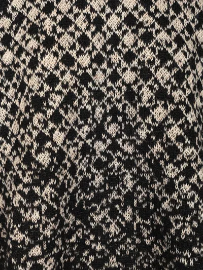 Mm6 Maison Margiela Checkered Pattern Crew Neck Knitwear