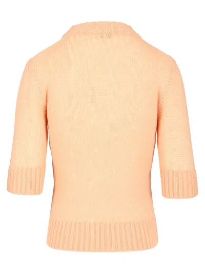 Chloé Wool And Silk Logo-applique Top
