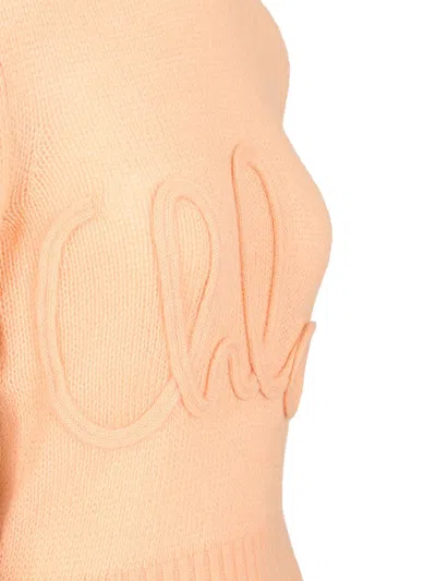 Chloé Wool And Silk Logo-applique Top