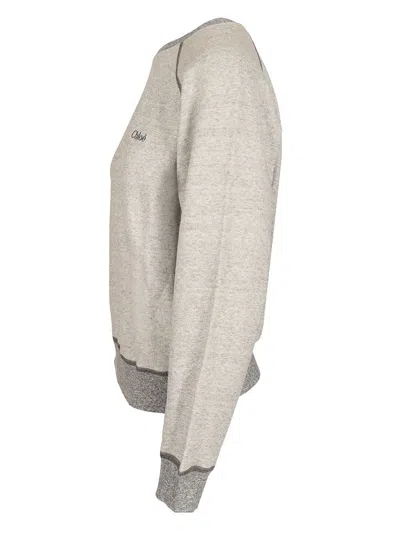 Chloé Crewneck Sweater Sweatshirts Grey