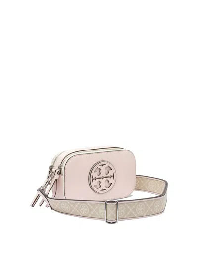 Tory Burch Mini Miller Leather Crossbody Bag In Neutral