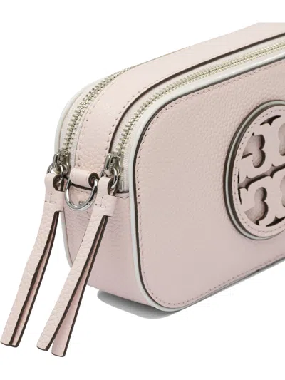 Tory Burch Mini Miller Leather Crossbody Bag In Neutral
