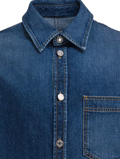Givenchy Classic Denim Shirt With Button-up Front In Blue