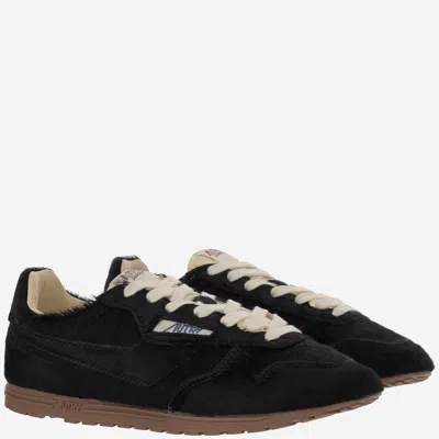 Autry Black Lace Up Sneakers In Black