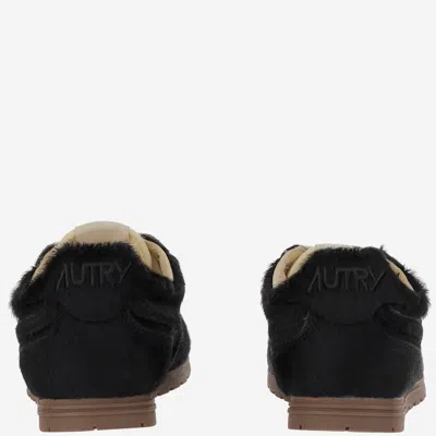 Autry Black Lace Up Sneakers In Black