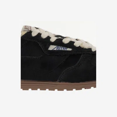 Autry Black Lace Up Sneakers In Black