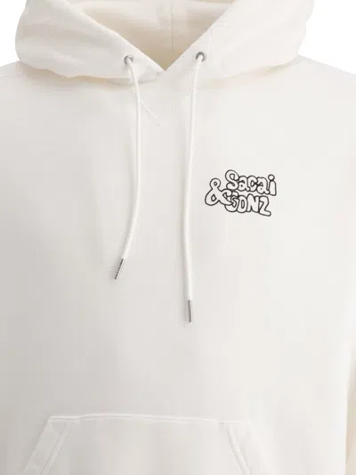 Sacai "gonz One Love" Hoodie In Neutral