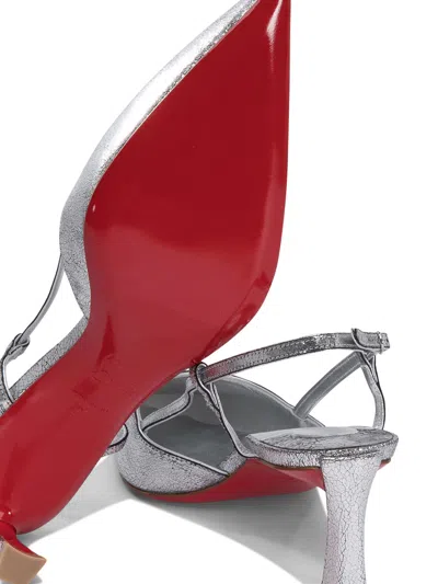 Christian Louboutin Woman Pumps Silver Size 8 Leather