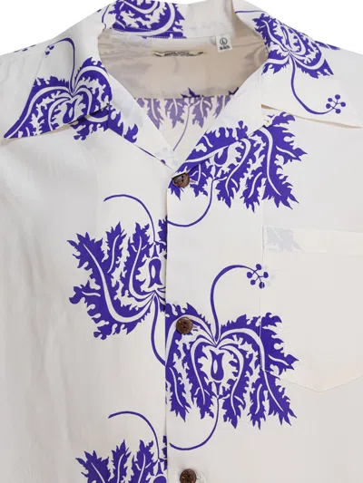 Sun Surf Hibiscus Coral Shirts White In White