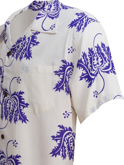 Sun Surf Hibiscus Coral Shirts White In White