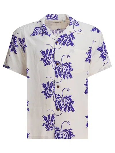 Sun Surf Hibiscus Coral Shirts White In White
