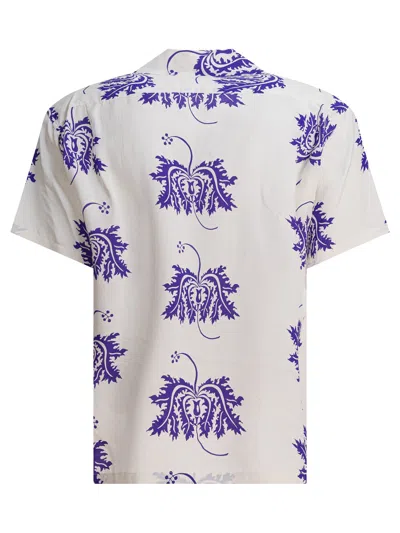 Sun Surf Hibiscus Coral Shirts White In White
