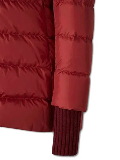 Herno Hooded Zip-up Padded Jacket Clothing In Red