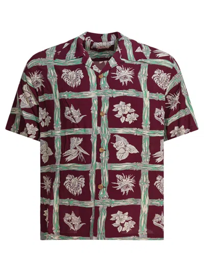 Sun Surf Island Plants Shirts Bordeaux In Burgundy