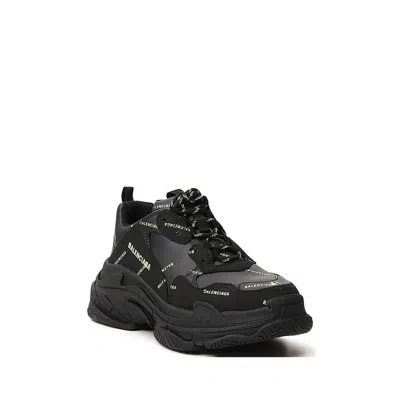 Balenciaga Chunky Black Sneakers With Logo Detail And Robust Sole In Black